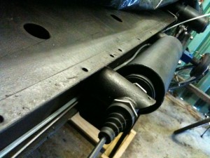 Leidingen langs de veerpot